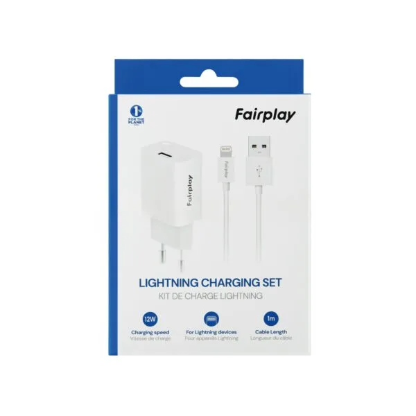 FAIRPLAY Pack Chargeur 12W + Câble Lightning – Image 4