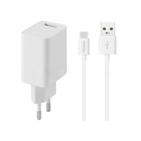 FAIRPLAY Pack Chargeur 12W + Câble USB-C